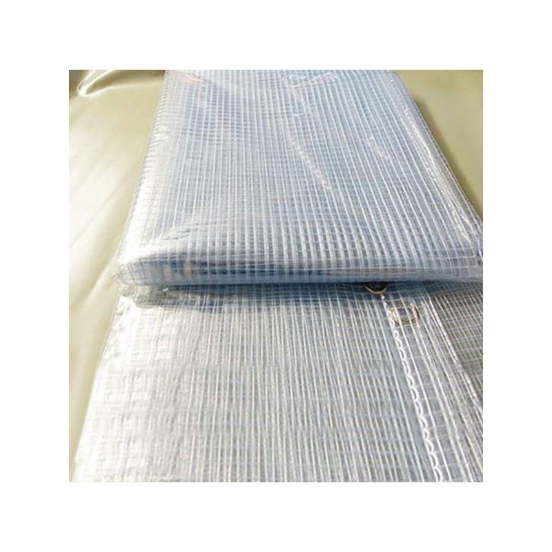 Bâche Industrielle 3,8x6 m - Transparente armée - Ultra résistante - Etanche - Anti-UV - Fabrication française - Œillets Bâche Industrielle 3,8x6 m - Transparente armée - Ultra résistante - Etanche - Anti-UV - Fabrication française - Œillets