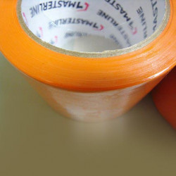 Ruban adhésif orange PVC - 75mm x 33m - Très résistant - Qualité professionnelle