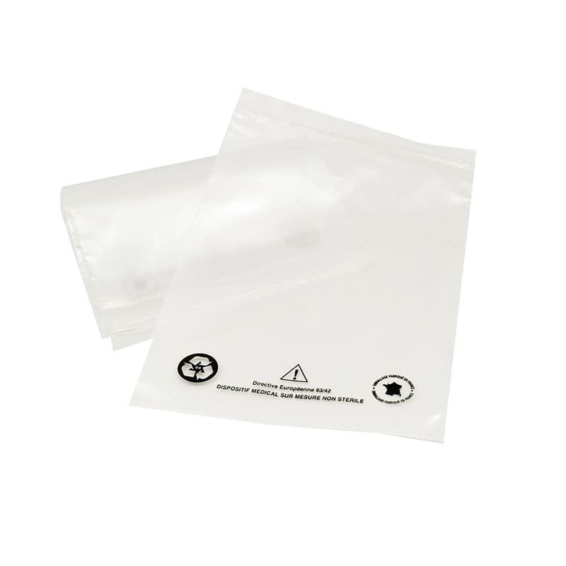 Sachet médical Zip 220x280 mm (x1000 pcs) - Transparent - Résistant