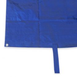 Bâche Piscine 6x10 m - Filet d'écoulement - Bleue - Résistante - Anti-UV - Œillets