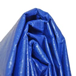 Bâche Piscine 3,6 m pour Piscine diamètre 3 m - Ronde - Filet d'écoulement - Bleu - Résistante - Anti-UV - Œillets